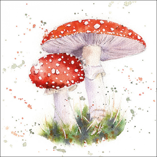 Herfst paddenstoelen servetten