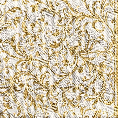 Ambiente - Lunch servetten - Elegance Damask White/Gold