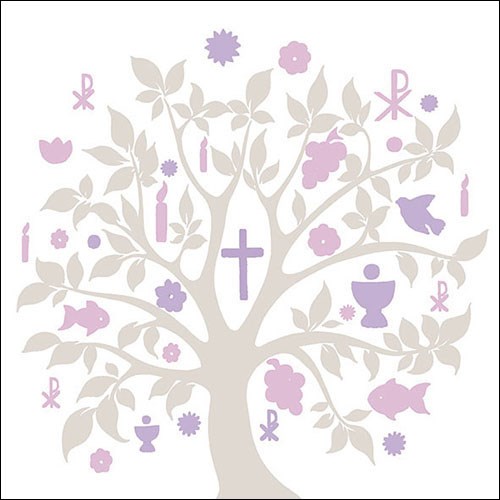 Ambiente Lunch Servetten - Communion Symbols Taupe