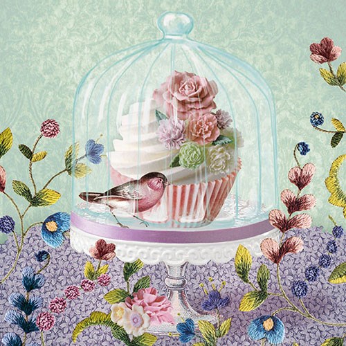 Ambiente Lunch Servetten - Cupcake in Glass