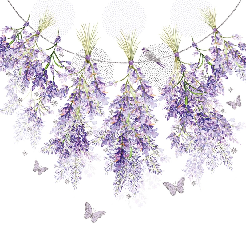 PPD - Lunch servetten - Hanging Lavender PPD - Lunch servetten - Hanging Lavender