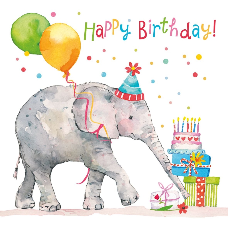 PPD Lunch servetten - Birthday Elephant