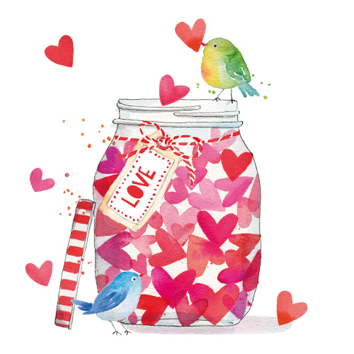 PPD Lunch servetten - Jar of Hearts PPD Lunch servetten - Jar of Hearts
