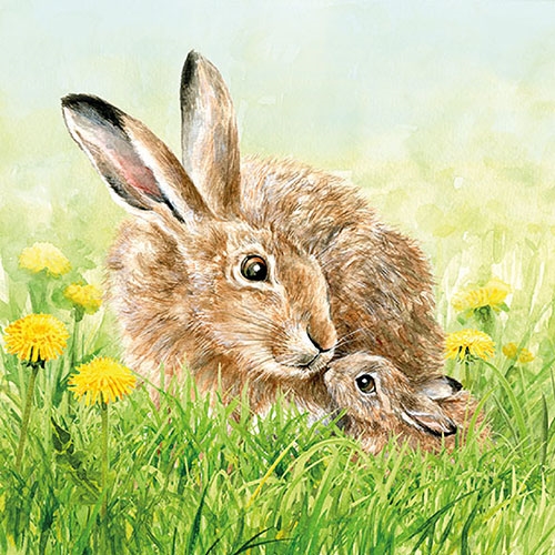 Ambiente Lunch Servetten - Hare Family