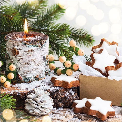 Ambiente Lunch Servetten - Birchwooden Candle