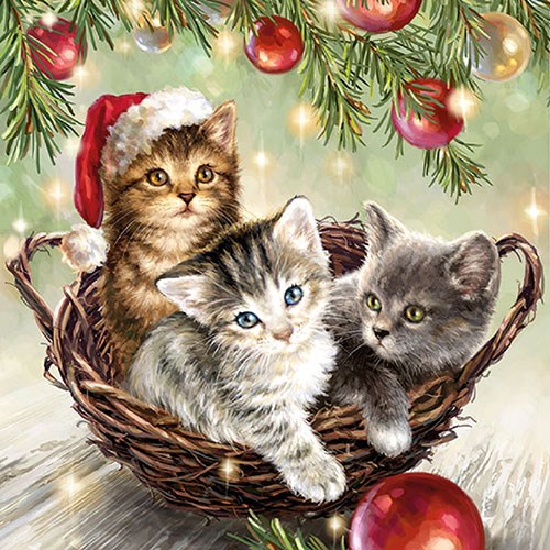 Ambiente Lunch Servetten - Cats In Basket