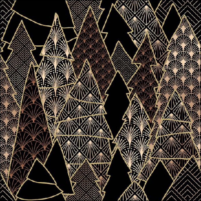 Ambiente - Lunch servetten - Luxury Trees Black Ambiente - Lunch servetten - Luxury Trees Black