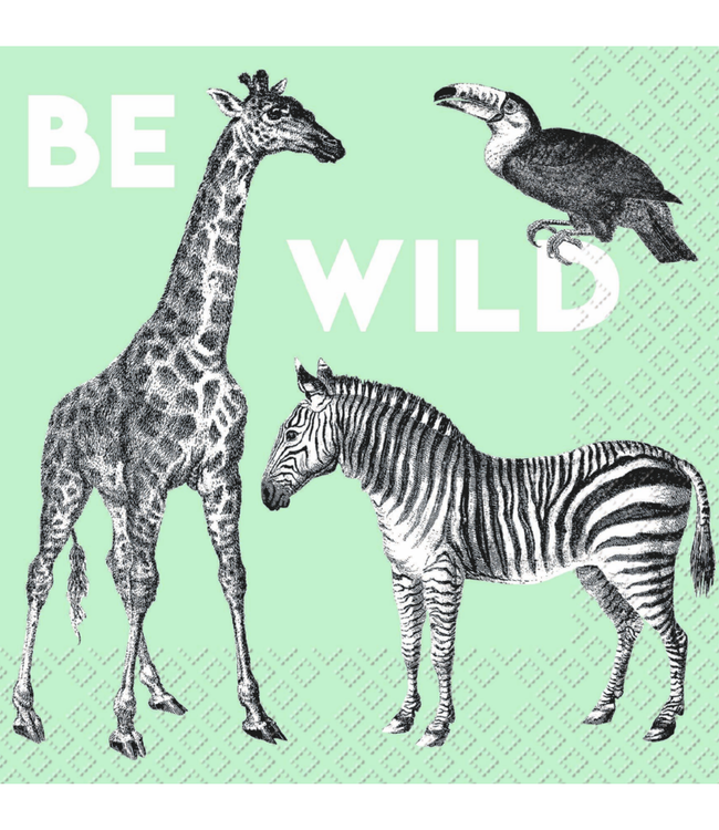 Stewo Lunch servetten - Zimo Mint/Giraffe-Zebra Stewo Lunch servetten - Zimo Mint/Giraffe-Zebra