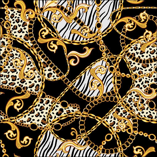 Ambiente Lunch Servetten - Golden Pattern Black