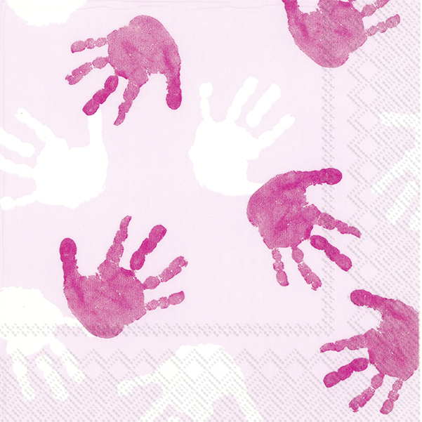 IHR Lunch servetten - Little hands light rose