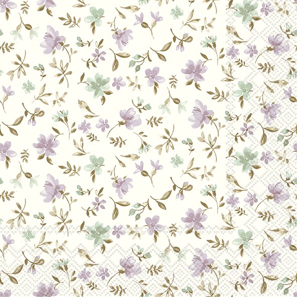 IHR - Lunch servetten - Fleurs lilac green