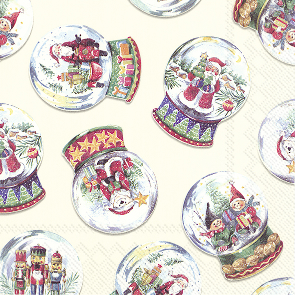 IHR - Lunch servetten - Schneekugel Cream