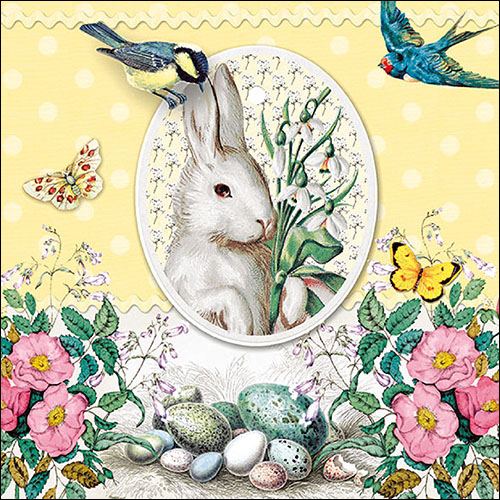 Ambiente - Lunch servetten - White Rabbit Yellow