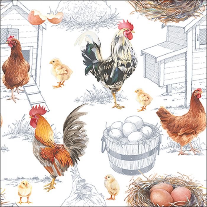 Ambiente Lunch Servetten - Chicken Farm