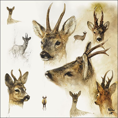 Ambiente Lunch Servetten - Portraits Of Deer