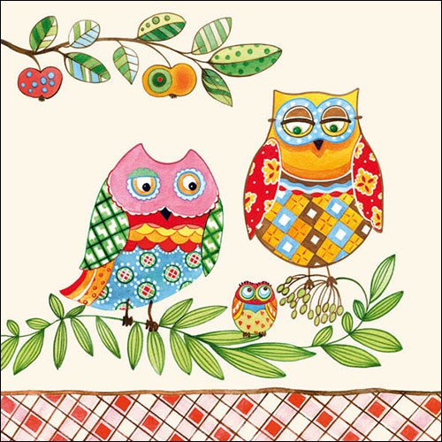 Ambiente Lunch Servetten - Family Owl