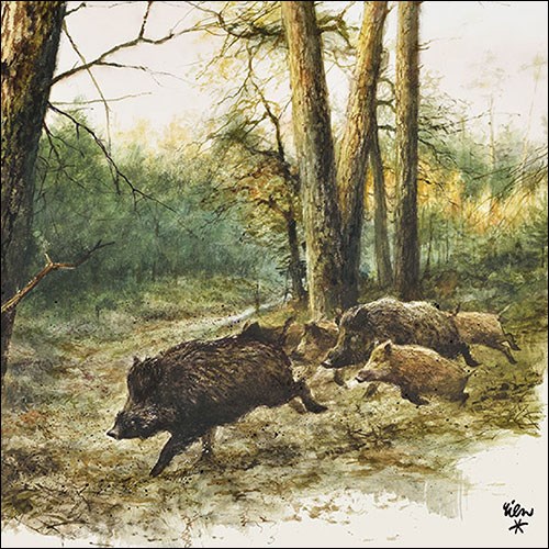 Ambiente Lunch Servetten - Wild Boars In The Woods