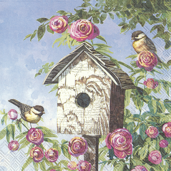 IHR - Lunch servetten - Lovely birdhouse