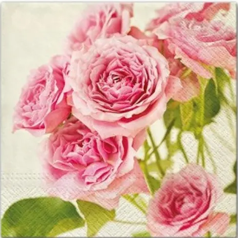 PAW Lunch servetten - Pink Roses