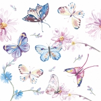 P+D Lunch servetten - Butterflies