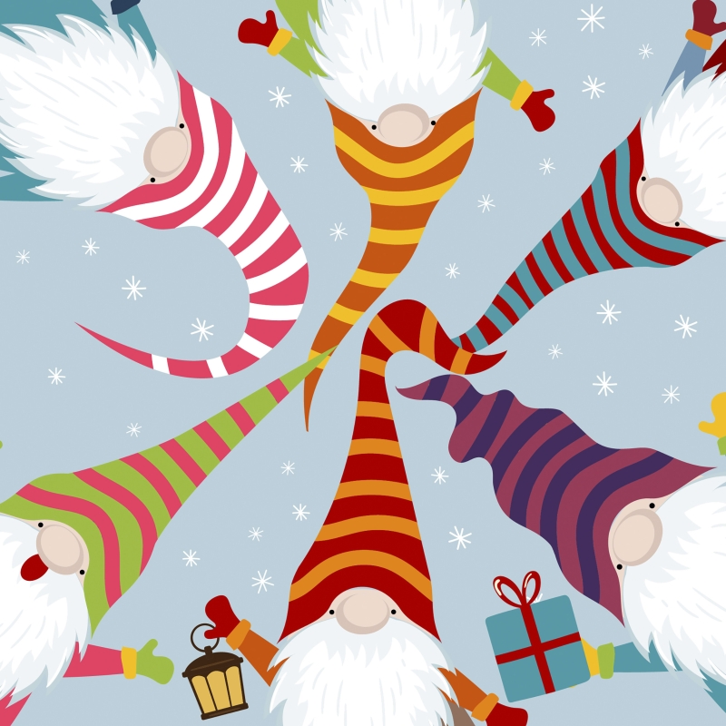 P+D - Lunch servetten - Nordic Santas