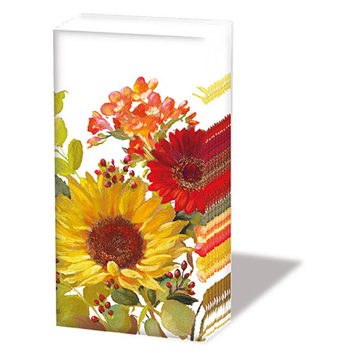 Ambiente Zakdoeken 6 Pakjes - Sunny Flowers Cream