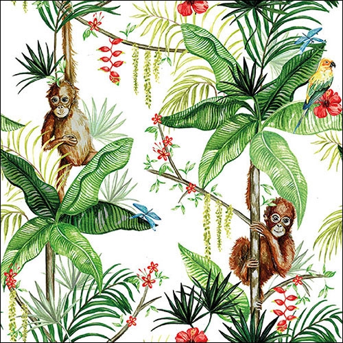 Ambiente Lunch Servetten - Orangutan white