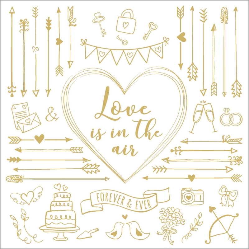 PPD Lunch servetten - Love is in the air