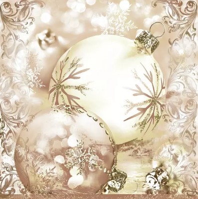 Maki - Lunch servetten - Glass balls beige