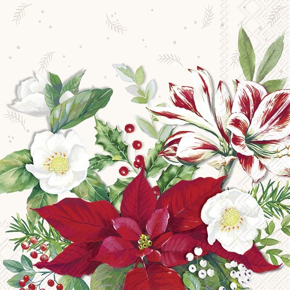 IHR - Cocktail servetten - Christmas florals