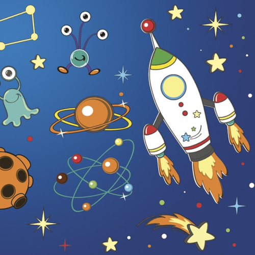 Daisy Lunch servetten - Space Rockets and Aliens Daisy Lunch servetten - Space Rockets and Aliens