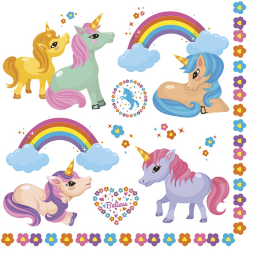 Maki - Lunch servetten - Rainbow Ponies
