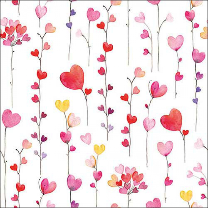 Ambiente Lunch servetten - Hearts garlands