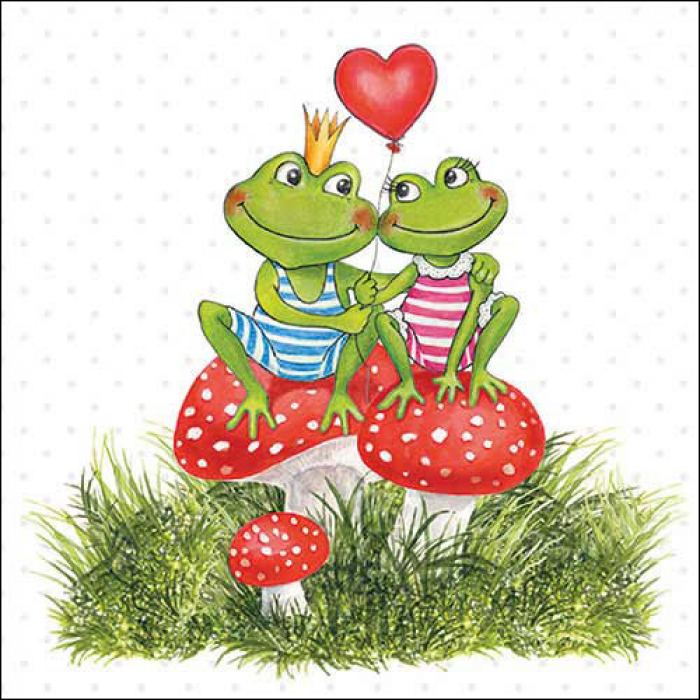 Ambiente Lunch Servetten - Frogs in love