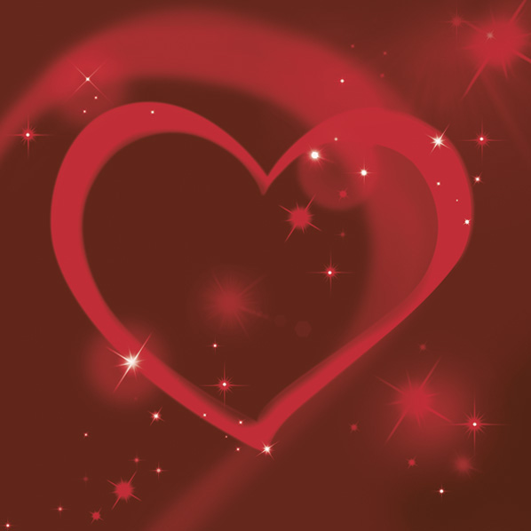 Daisy - Lunch servetten - Red neon heart