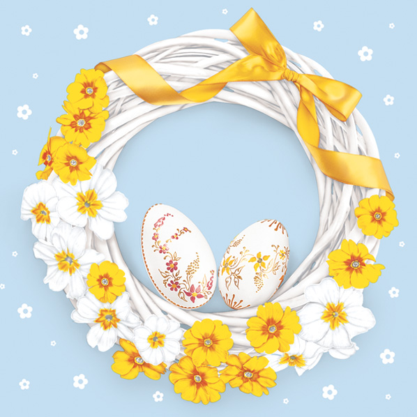 Daisy - Lunch servetten - Easter Wreath