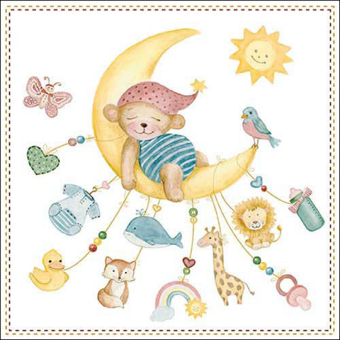 Ambiente Lunch Servetten - Sleepy teddy bear