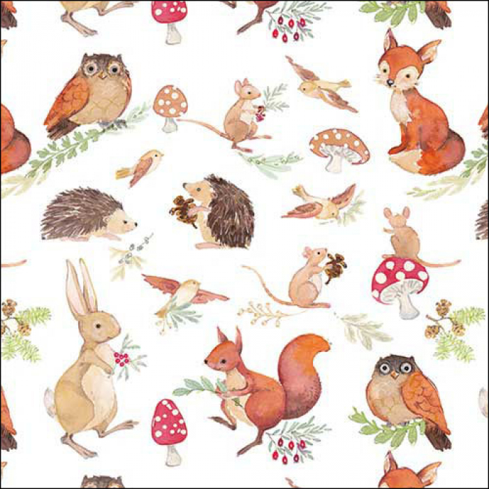 Ambiente Lunch Servetten - Woodland animals