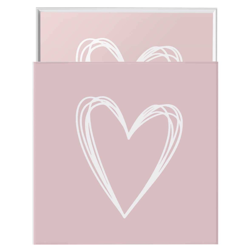 Decoratiedoos lunch servetten - Pure Heart Pink