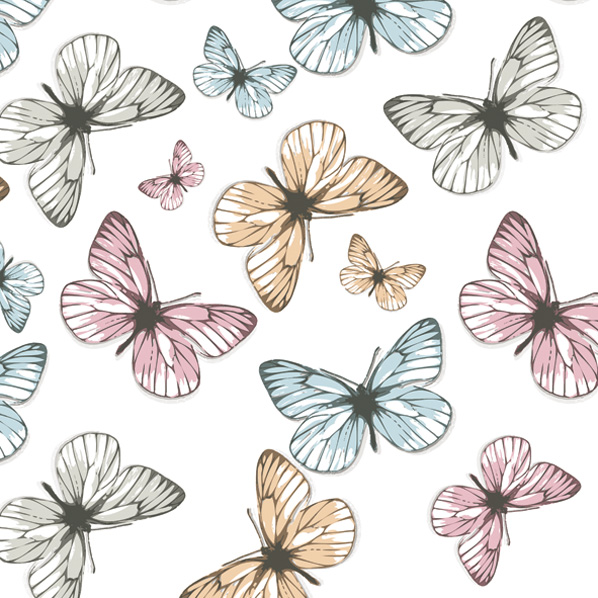 Daisy Lunch servetten - Light Butterflies