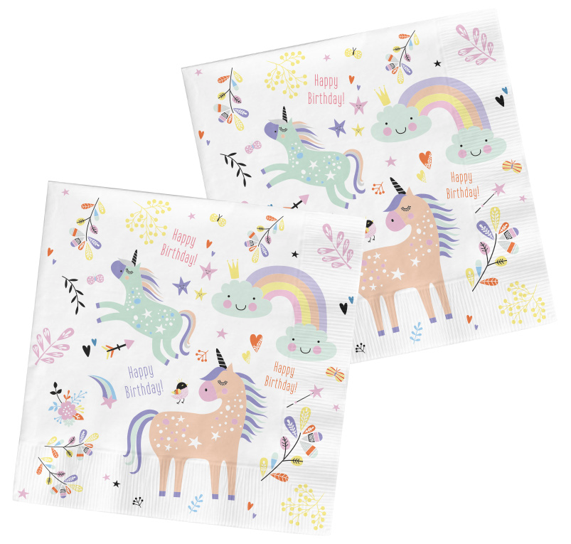 Folat Lunch servetten - Unicorns & Rainbows