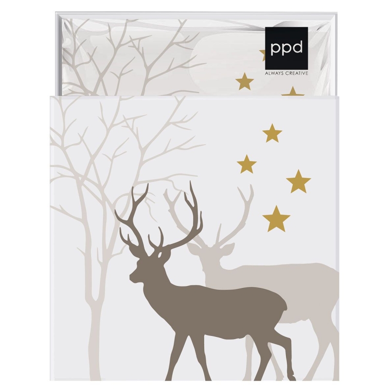 PPD - Decoratiedoos lunch servetten - Winter Deers