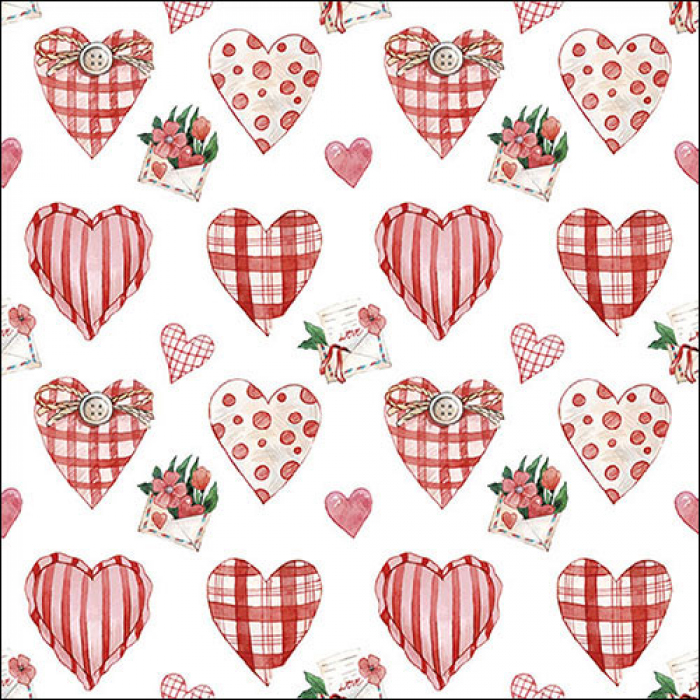 Ambiente Lunch Servetten - Lovely hearts Ambiente Lunch Servetten - Lovely hearts