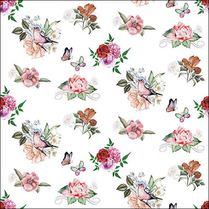 Ambiente - Servetten 33x33cm - Charlotte white