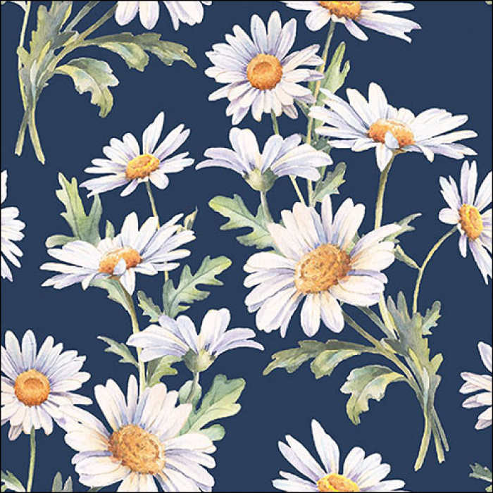Ambiente - Lunch servetten - Beautiful daisies blue