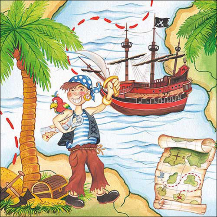 Ambiente Lunch Servetten - Pirate Ambiente Lunch Servetten - Pirate