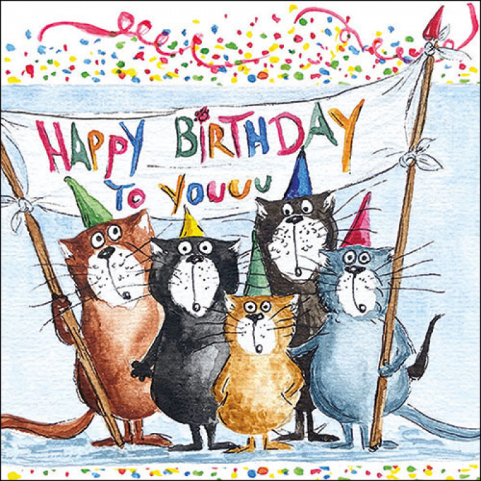 Ambiente Lunch Servetten - Cats birthday Ambiente Lunch Servetten - Cats birthday