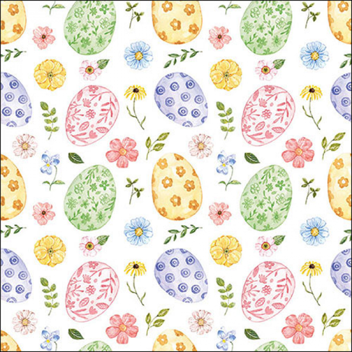 Ambiente Lunch Servetten - Easter eggs and flowers Ambiente Lunch Servetten - Easter eggs and flowers