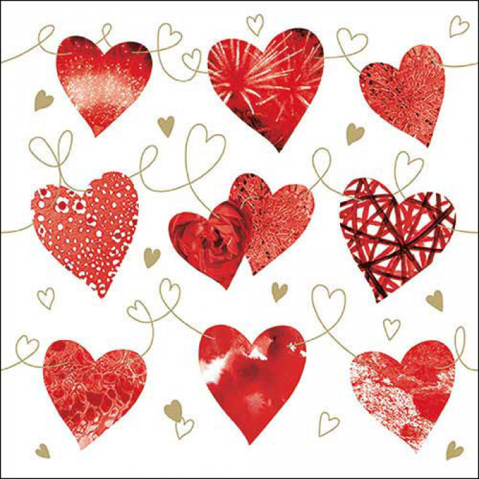 Ambiente Lunch Servetten - Ten hearts Ambiente Lunch Servetten - Ten hearts