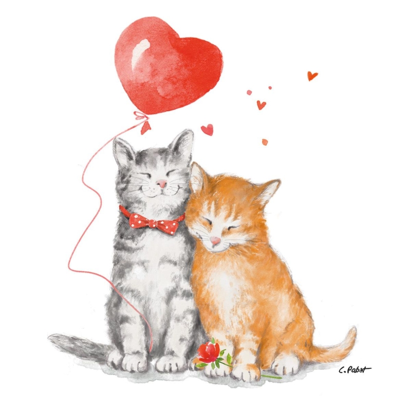 PPD Lunch servetten - Cat Love PPD Lunch servetten - Cat Love